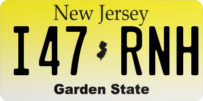 NJ license plate I47RNH