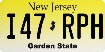 NJ license plate I47RPH