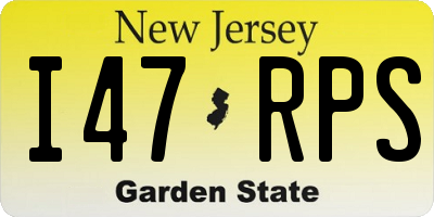 NJ license plate I47RPS