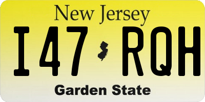 NJ license plate I47RQH