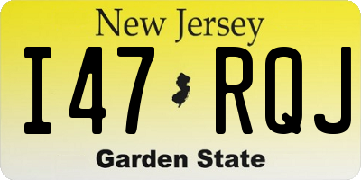 NJ license plate I47RQJ