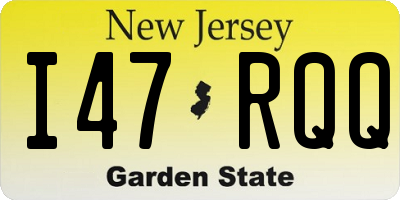 NJ license plate I47RQQ