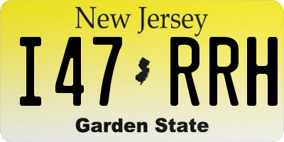 NJ license plate I47RRH