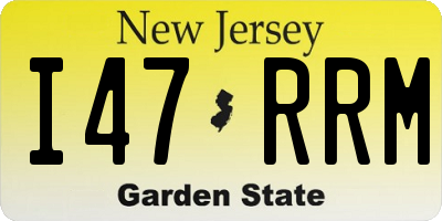 NJ license plate I47RRM