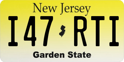 NJ license plate I47RTI