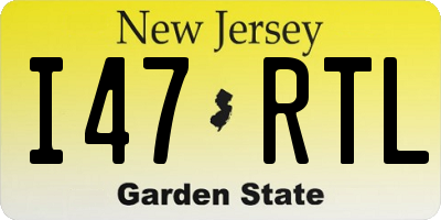 NJ license plate I47RTL