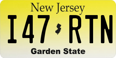 NJ license plate I47RTN