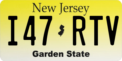NJ license plate I47RTV