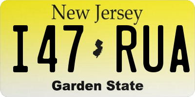 NJ license plate I47RUA