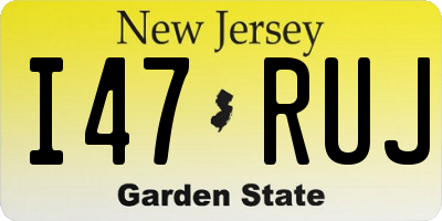 NJ license plate I47RUJ