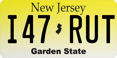 NJ license plate I47RUT