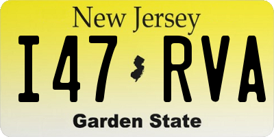 NJ license plate I47RVA