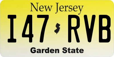 NJ license plate I47RVB