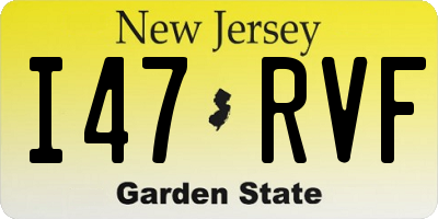 NJ license plate I47RVF