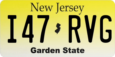 NJ license plate I47RVG