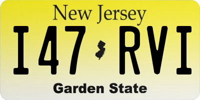 NJ license plate I47RVI