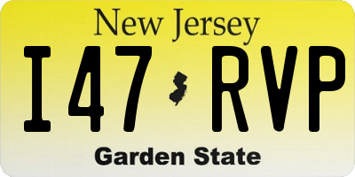 NJ license plate I47RVP