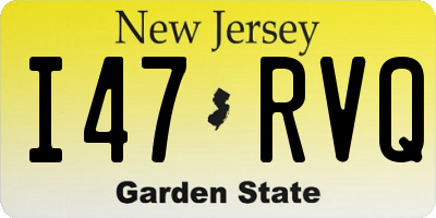 NJ license plate I47RVQ