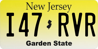 NJ license plate I47RVR