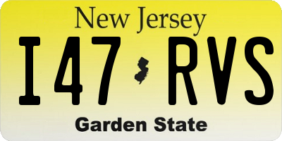NJ license plate I47RVS