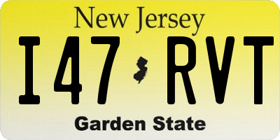 NJ license plate I47RVT