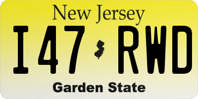 NJ license plate I47RWD