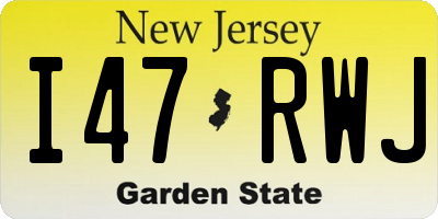 NJ license plate I47RWJ