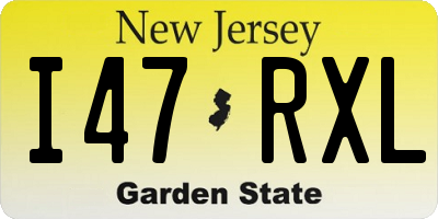 NJ license plate I47RXL