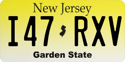 NJ license plate I47RXV