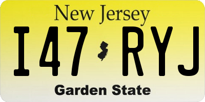 NJ license plate I47RYJ