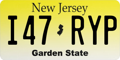 NJ license plate I47RYP