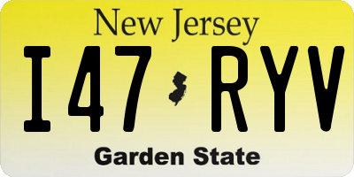 NJ license plate I47RYV