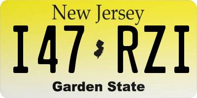 NJ license plate I47RZI