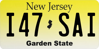 NJ license plate I47SAI