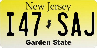 NJ license plate I47SAJ