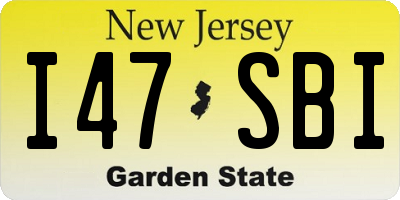 NJ license plate I47SBI