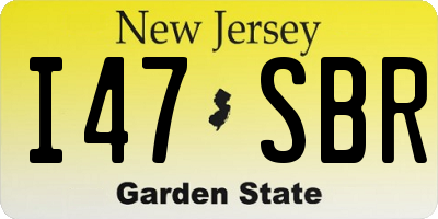 NJ license plate I47SBR