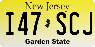 NJ license plate I47SCJ