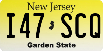 NJ license plate I47SCQ