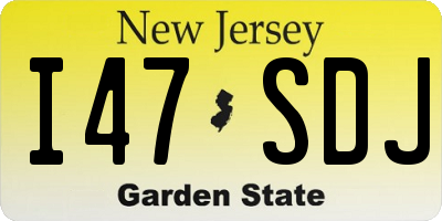 NJ license plate I47SDJ