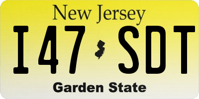 NJ license plate I47SDT