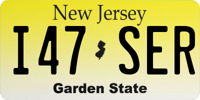 NJ license plate I47SER