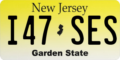 NJ license plate I47SES