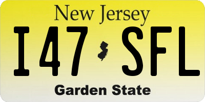 NJ license plate I47SFL