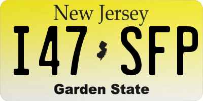 NJ license plate I47SFP