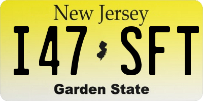 NJ license plate I47SFT