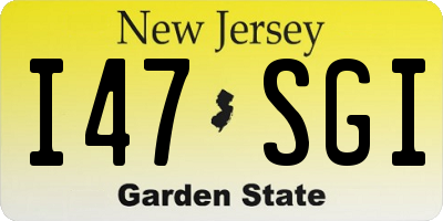 NJ license plate I47SGI