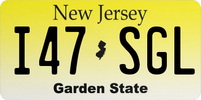 NJ license plate I47SGL