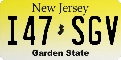 NJ license plate I47SGV