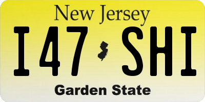 NJ license plate I47SHI